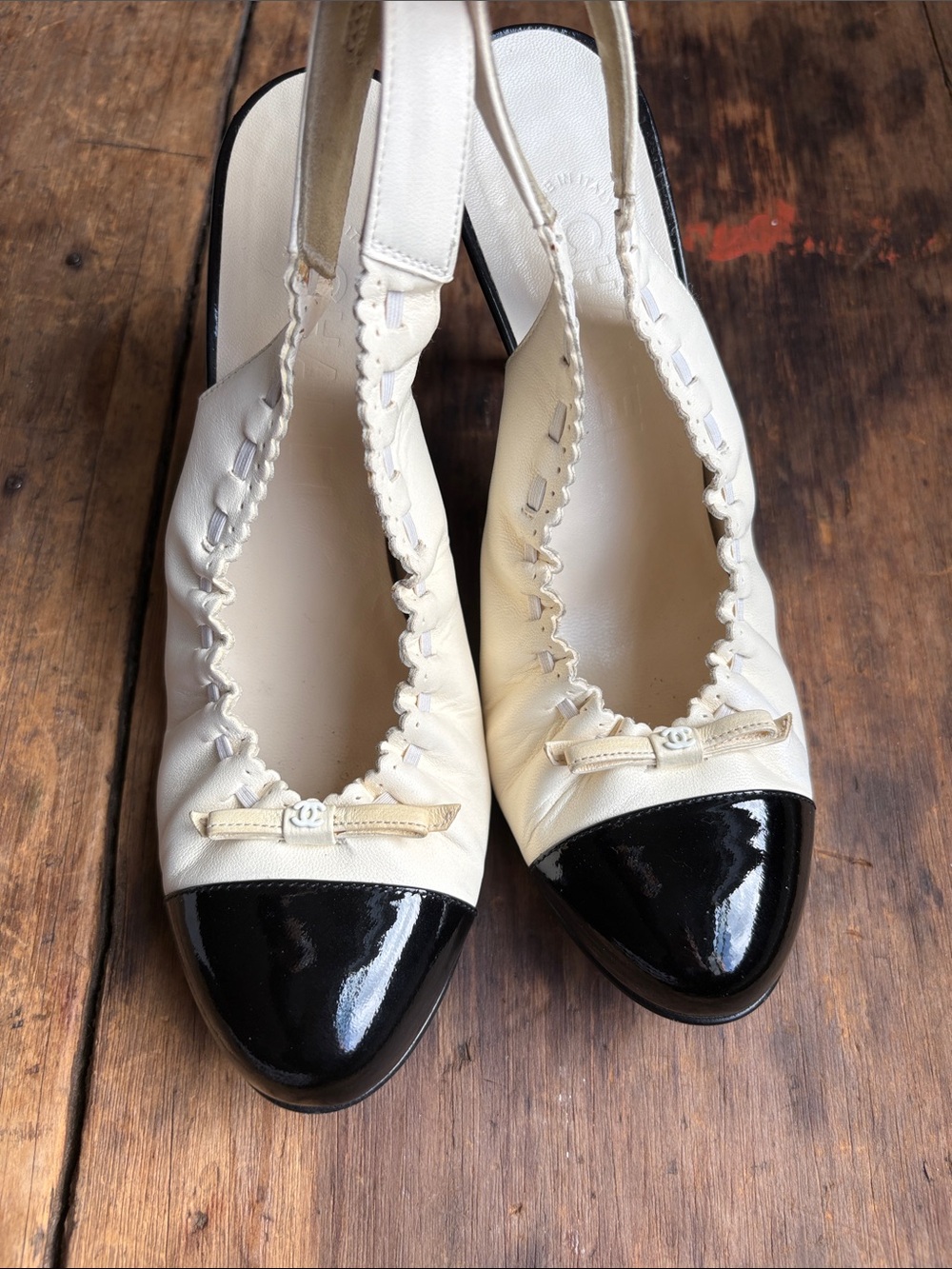 Vintage Chanel Bow Sling Back Heel